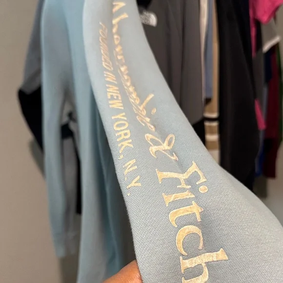 Abercrombie & Fitch Sky Blue Crewneck Fleece - Picture 3 of 4